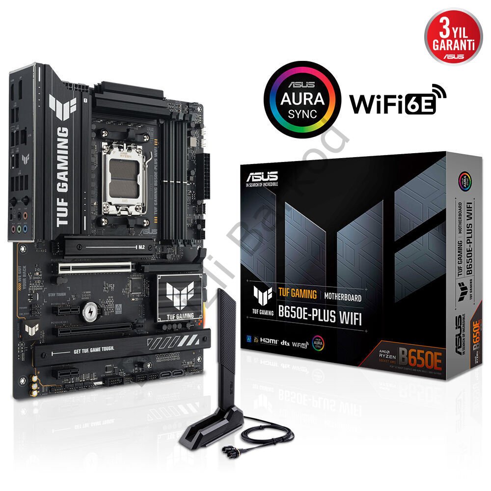 ASUS TUF GAMING B650E-PLUS WIFI 4xDDR5 HDMI+DP 3xM2 AM5 ANAKART
