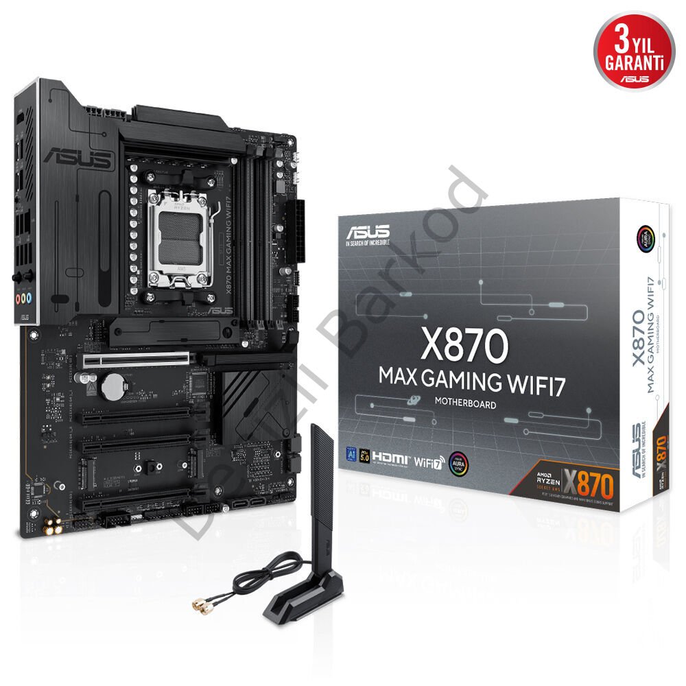ASUS X870 MAX GAMING WIFI7 4xDDR5 HDMI+DP 3xM.2 AM5 ANAKART