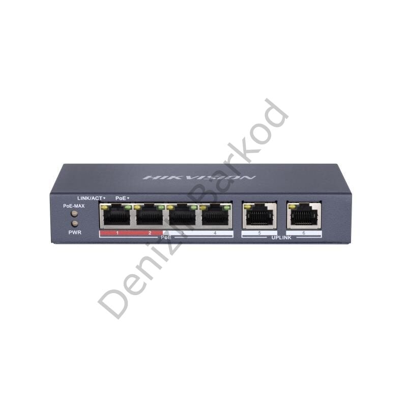 HIKVISION DS-3E0106P-E/M 10/100 4 PORT POE 2 PORT UPLINK FAST ETHERNET SWITCH