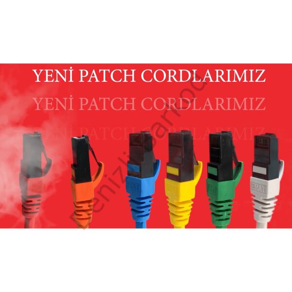 ERAT EPC-250C6ULHY.25 25CM UTP CAT6 PATCH CORD LSOH SARI 4x2x24# 24 AWG
