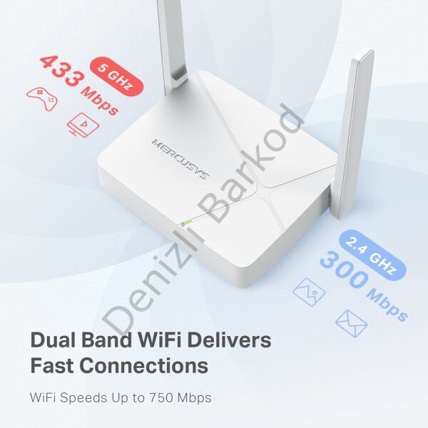 TP-LINK MERCUSYS MR20 AC750 750 MBPS 3PORT 2 ANTEN 5DBI DUALBAND INDOOR ROUTER