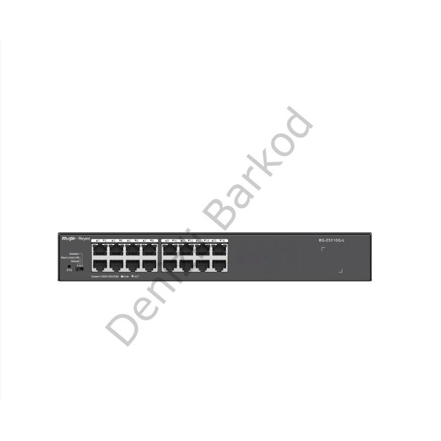 RUIJIE REYEE RG-ES116G-L 16 PORT 10/100/1000 YONETILEMEZ RACK MOUNT SWITCH METAL KASA