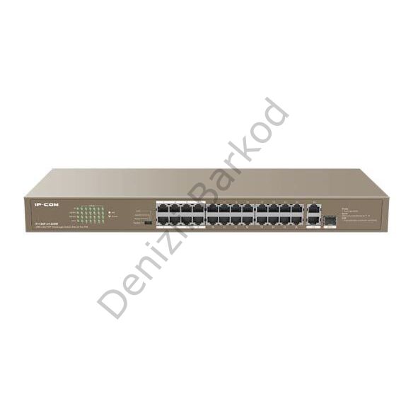 IP-COM F1126P-24-250W 24 PORT 10/100 24 PORT POE 2 PORT UPLINK   1 SFP 250 WATT YONETILEMEZ RACK MOUNT SWITCH
