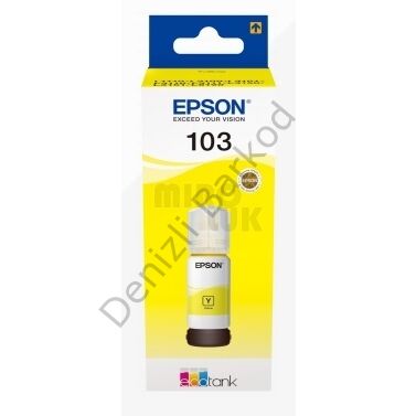 EPSON 103 C13T00S44A SARI MÜREKKEP 65ML