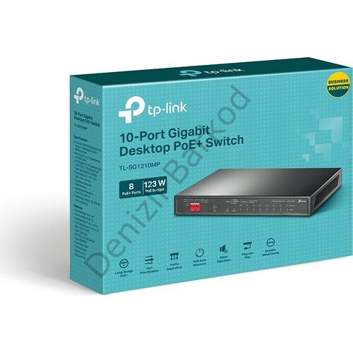 TP-LINK TL-SG1210MP 10 PORT 10/100/1000 8 PORT POE+ 1 PORT UPLINK+ 1 SFP DESKTOP SWITCH