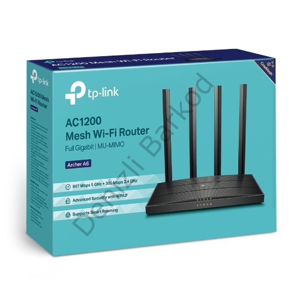 TP-LINK ARCHER A6 AC1200 1200MBPS GIGABIT DUALBAND WIFI5 ROUTER