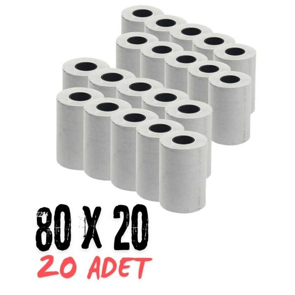 Adisyon Fiş Yazıcı Kağıdı Rulo 80x20