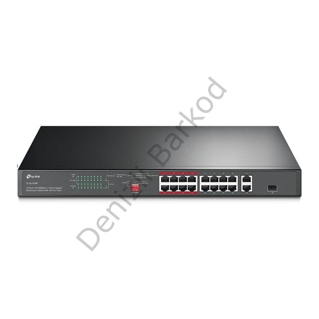 TP-LINK TL-SL1218P 16 PORT 10/100 16 PORT POE+ 2 PORT UPLINK + 1 SFP YONETILEMEZ RACK MOUNT SWITCH