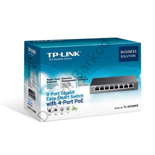 TP-LINK TL-SG108PE 8 PORT 10/100/1000 4 PORT POE EASY SMART DESKTOP SWITCH