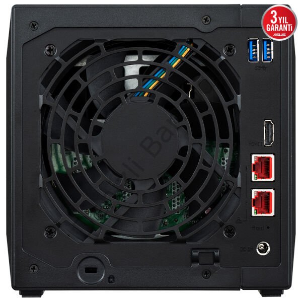 ASUSTOR AS5404T Intel N5105, 4 Yuvalı (4X22TB Desteği), 4GB DDR4(8GB Ram Desteği), M.2 x4, 2.5GbE x2, USB 3.2 x2, HDMI 2.0b x1, NAS DEPOLAMA ÜNİTESİ