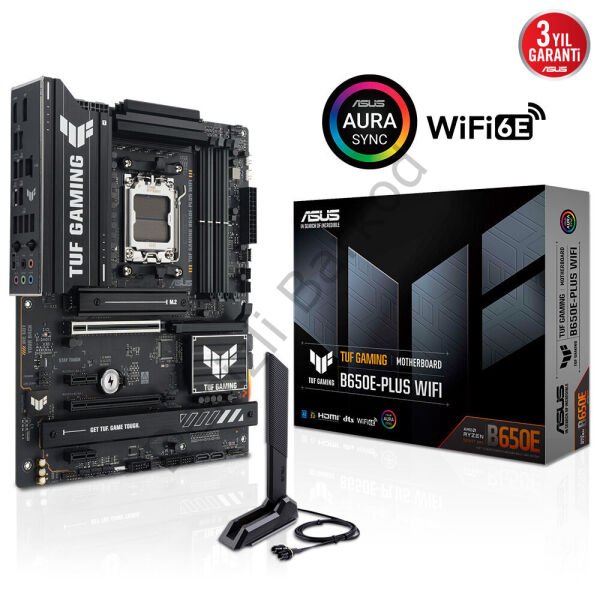 ASUS TUF GAMING B650E-PLUS WIFI 4xDDR5 HDMI+DP 3xM2 AM5 ANAKART