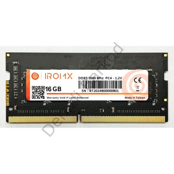 IROMX 16GB 5600MHz DDR5 NOTEBOOK RAM