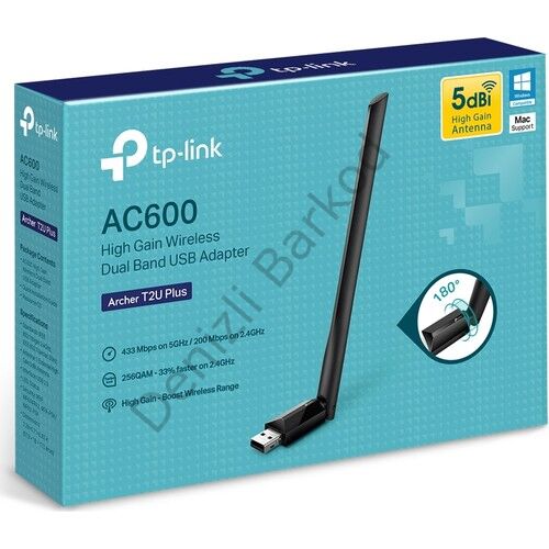 TP-LINK ARCHER T2U PLUS 600MBPS DUAL BAND USB WIRELESS ADAPTÖR