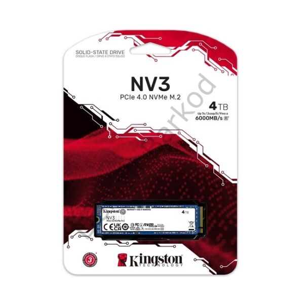 KINGSTON NV3 4 TB 6000/5000MB/s PCIe 4.0 NVME SSD SNV3S/4000G