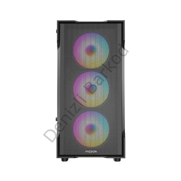 FAZEON F1 M650BBM 650W 80  4x RAINBOW FIXED LED FAN MICRO ATX 2xUSB3.0 SİYAH KASA