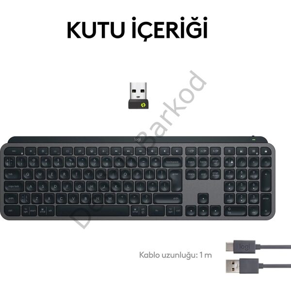 LOGITECH MX KEYS KABLOSUZ KURUMSAL SİYAH 920-010254 KLAVYE