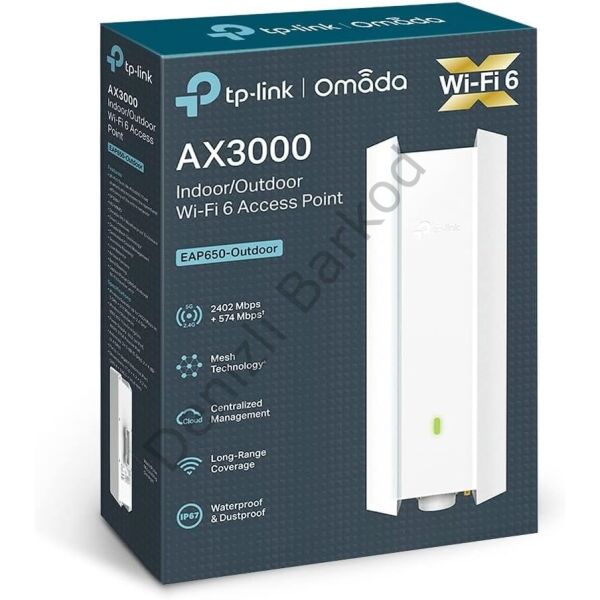 TP-LINK OMADA EAP650-OUTDOOR AX3000 1200 MBPS DUALBAND WIFI6 ACCESS POINT