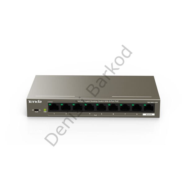 TENDA TEG1109P-8-102W 9 PORT 10/100/1000 8 PORT POE 102W YONETILEMEZ DESKTOP SWITCH