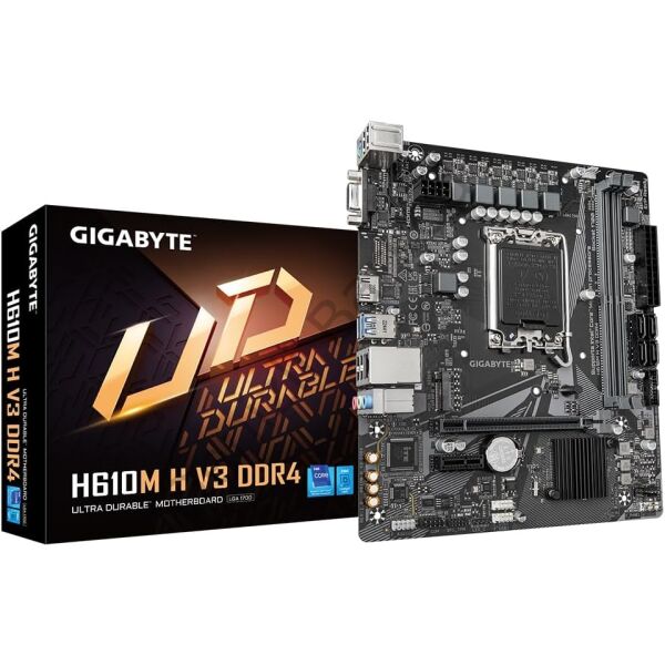 GIGABYTE H610M-H-V3 2xDDR4 VGA/HDMI 1xM.2 1xGLAN 1700P ANAKART