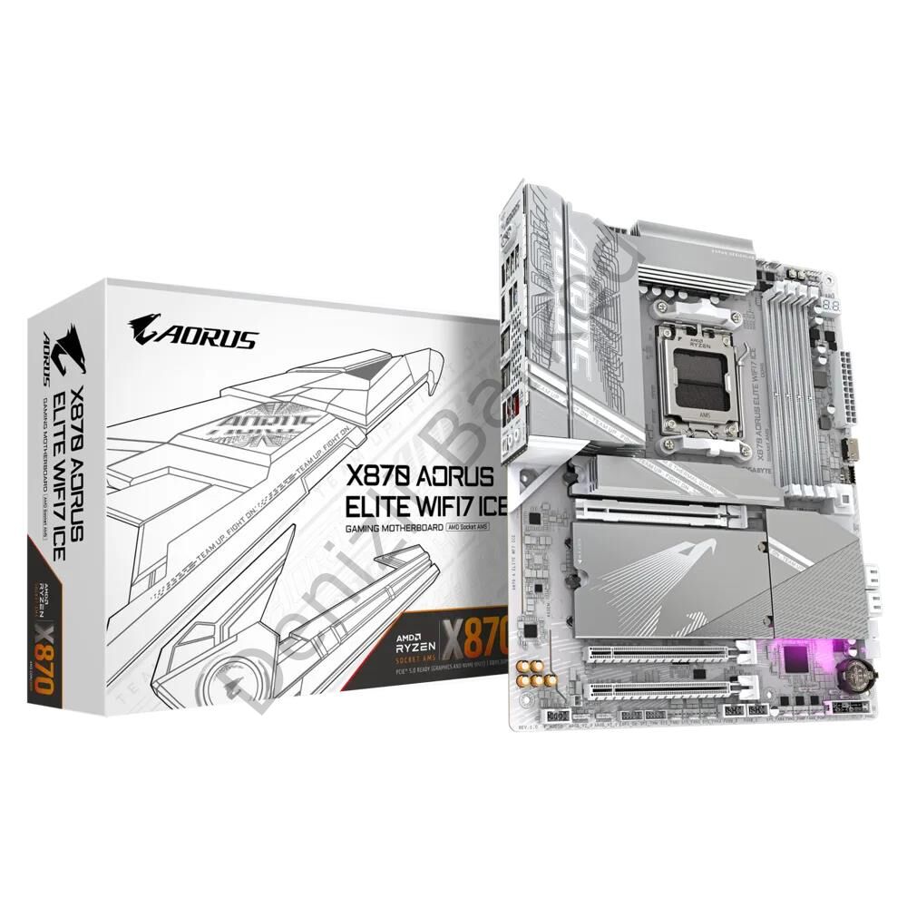 GIGABYTE X870-AORUS-ELITE-WIFI7-ICE 4xDDR5 2xTYPE-C+1xHDMI 4xM.2 AM5 ANAKART