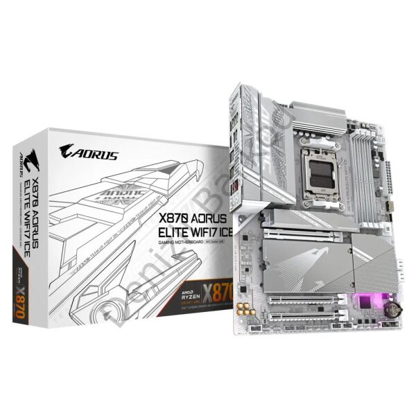 GIGABYTE X870-AORUS-ELITE-WIFI7-ICE 4xDDR5 2xTYPE-C+1xHDMI 4xM.2 AM5 ANAKART