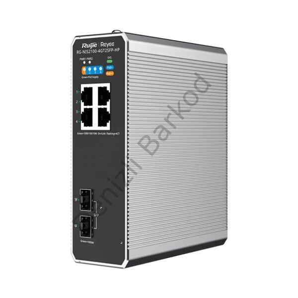RUIJIE REYEE RG-NIS2100-4GT2SFP-HP 4 PORT 10/100/1000 4 PORT POE+ 2 X SFP 120W RUJIE CLOUD YONETILEBILIR ENDÜSTRİYEL SWI
