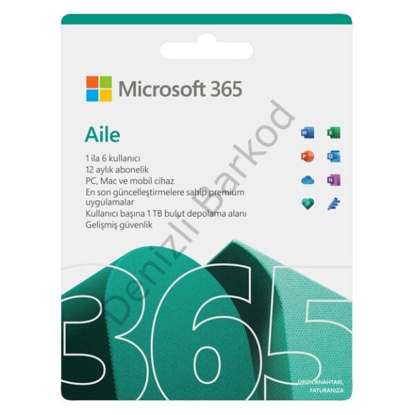 MICROSOFT OFFICE 365 AİLE 6GQ-00086 ELEKTRONİK LİSANS