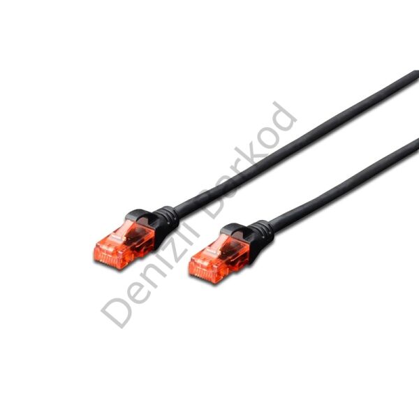DIGITUS DK-1617-0025/BL 25CM UTP CAT6 PATCH KABLO SIYAH Cu, LSZH AWG 26/7