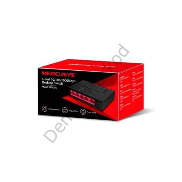 TP-LINK MERCUSYS MS105G 5 PORT 10/100/1000 YONETILEMEZ DESKTOP SWITCH PLASTİK KASA