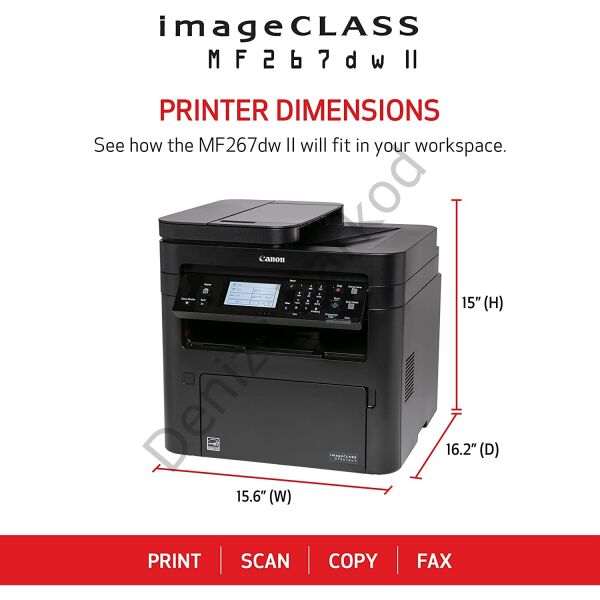 CANON i-SENSYS MF267DW II LAZER YAZICI TARAYICI FOTOKOPİ FAX DUBLEX USB/ETHERNET/WIFI A4
