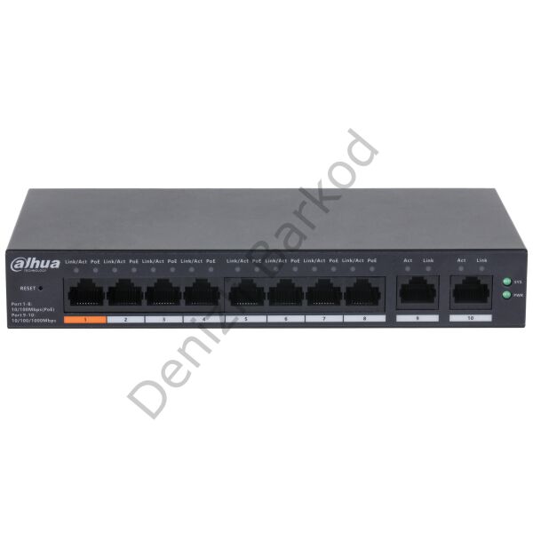 DAHUA CS4010-8ET-60 10 PORT 10/100 8 PORT POE 60W YONETILEBILIR SWITCH