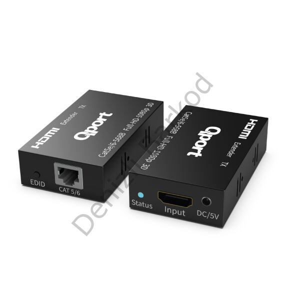 QPORT Q-HEX3 CAT6 60MT (2Lİ) HDMI EXTENDER
