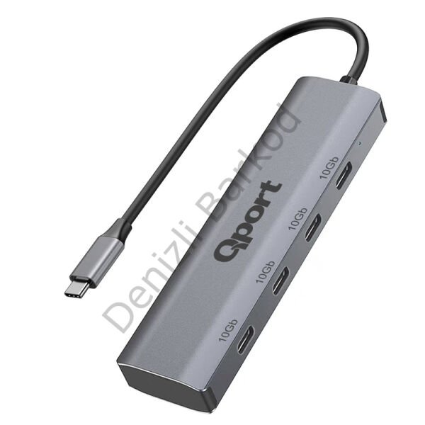 QPORT Q-TUC06 4 PORT TYPE-C TO TYPE-C ÇOKLAYICI
