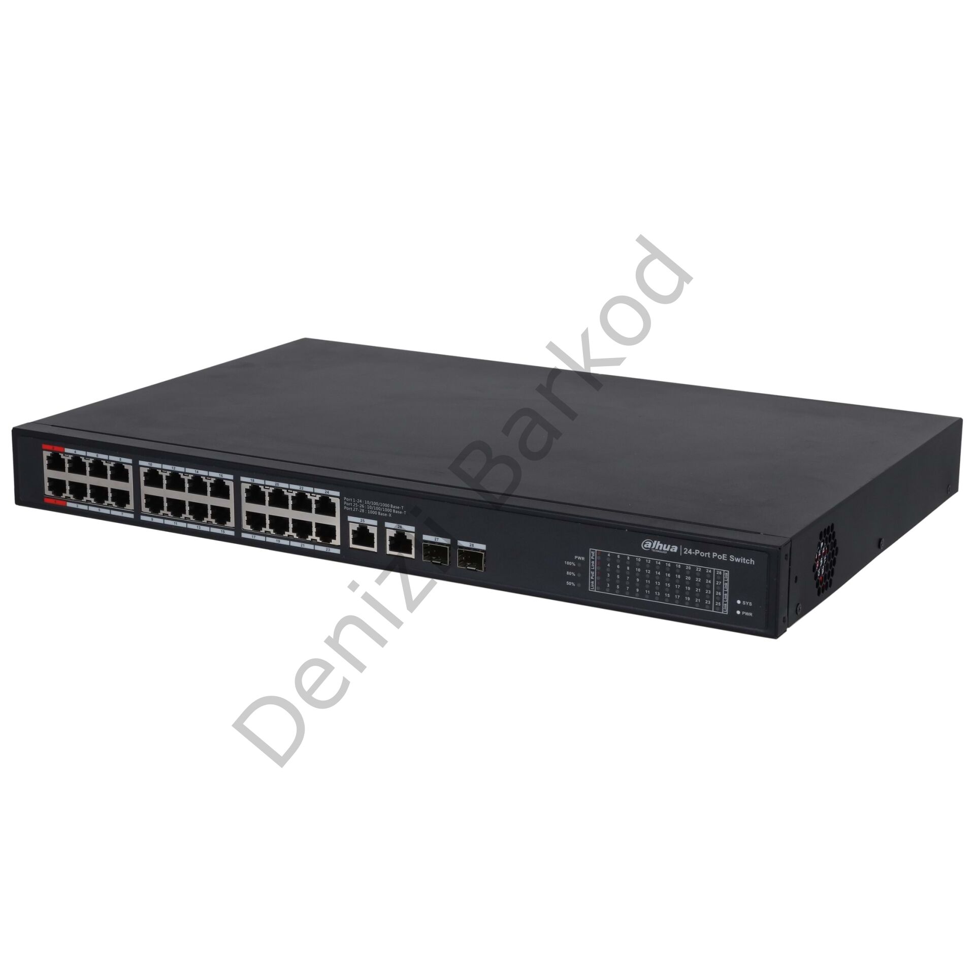 DAHUA PFS3228-24GT-360-V2 24 PORT 10/100/1000 2 PORT UPLINK +2 SFP 360 WATT YONETILEMEZ POE SWITCH