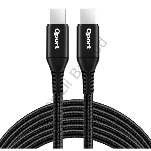 QPORT Q-TYPE-C3 3M TYPE-C 100W ŞARJ VE DATA KABLOSU