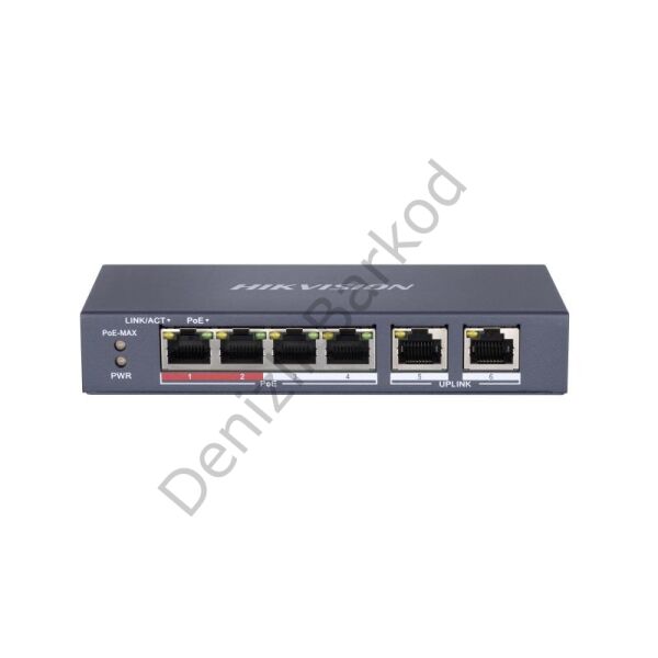 HIKVISION DS-3E0106P-E/M 10/100 4 PORT POE 2 PORT UPLINK FAST ETHERNET SWITCH