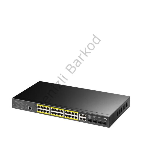 CUDY GS2028PS4-300W 24 PORT 10/100/1000 24 PORT POE+ 4 PORT UPLINK+4 PORT SFP YONETILEBILIR RACK MOUNT SWITCH