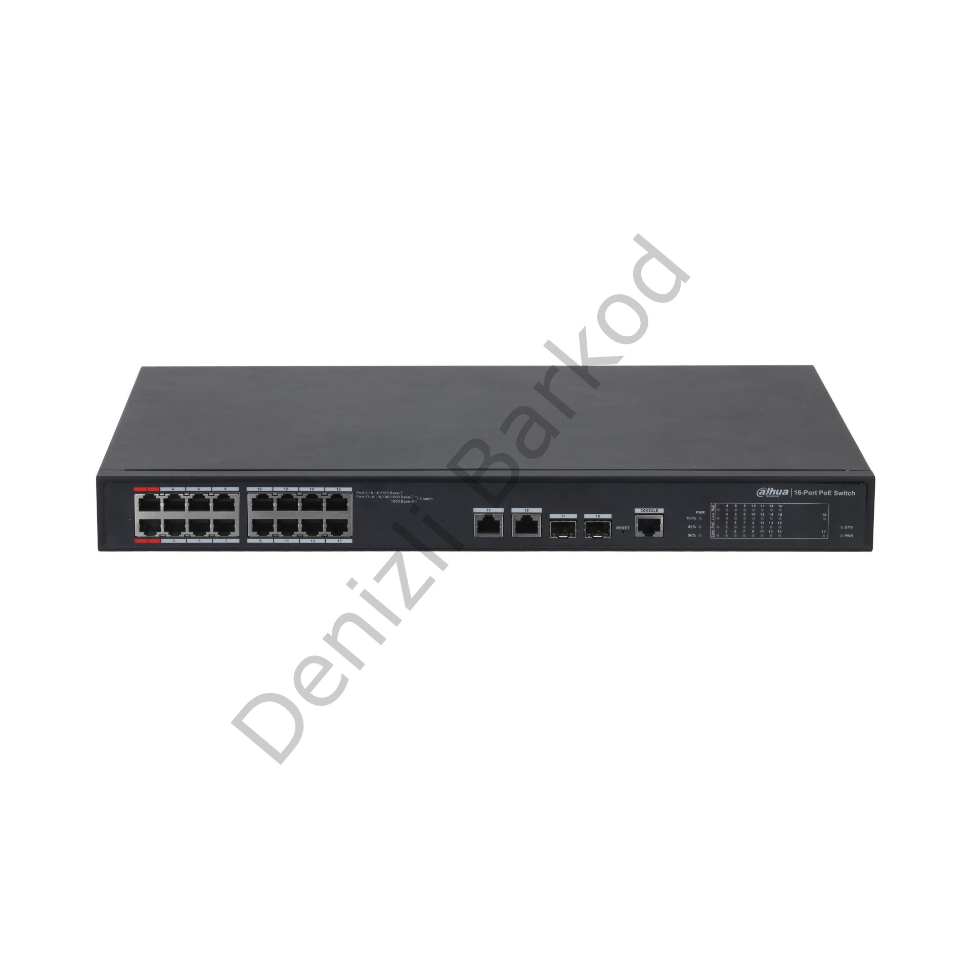 DAHUA PFS4218-16ET-240-V2 16 PORT 10/100/1000 16 PORT POE 240 WATT YONETILEMEZ RACK MOUNT SWITCH