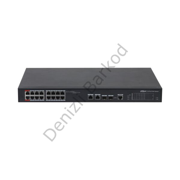 DAHUA PFS4218-16ET-240-V2 16 PORT 10/100/1000 16 PORT POE 240 WATT YONETILEMEZ RACK MOUNT SWITCH