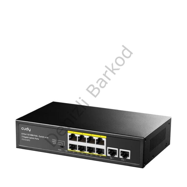 CUDY FS1010PG 8 PORT 10/100 8 PORT POE+ 2 PORT UPLINK 120W YONETILEMEZ DESKTOP SWITCH