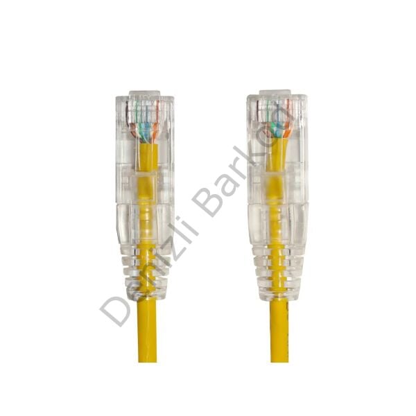 AGER AC-602-0015 15CM UTP SLIM CAT6 PATCH KABLO SARI Cu, LSZH AWG 28