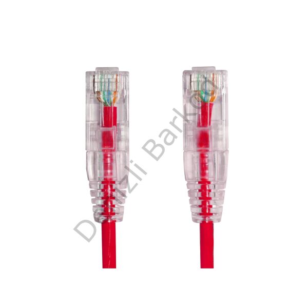 AGER AC-602-0015 15CM UTP SLIM CAT6 PATCH KABLO KIRMIZI Cu, LSZH AWG 28