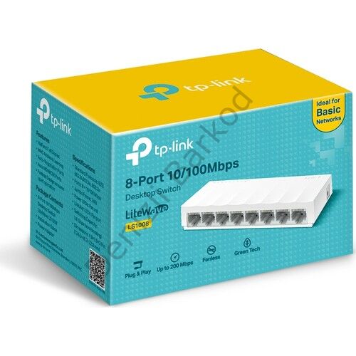 TP-LINK LS1008 8 PORT 10/100 YONETILEMEZ DESKTOP SWITCH PLASTİK KASA