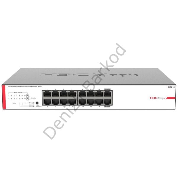 H3C MAGIC BS216 16 PORT 10/100/1000 YONETILEMEZ RACK MOUNT SWITCH METAL KASA