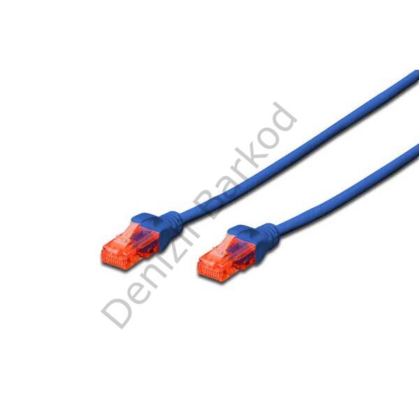 DIGITUS DK-1617-010/B 1MT UTP CAT6 PATCH KABLO MAVİ Cu, LSZH AWG 26/7