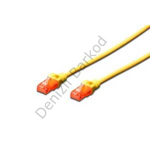 DIGITUS DK-1617-010/Y 1MT UTP CAT6 PATCH KABLO SARI Cu, LSZH AWG 26/7