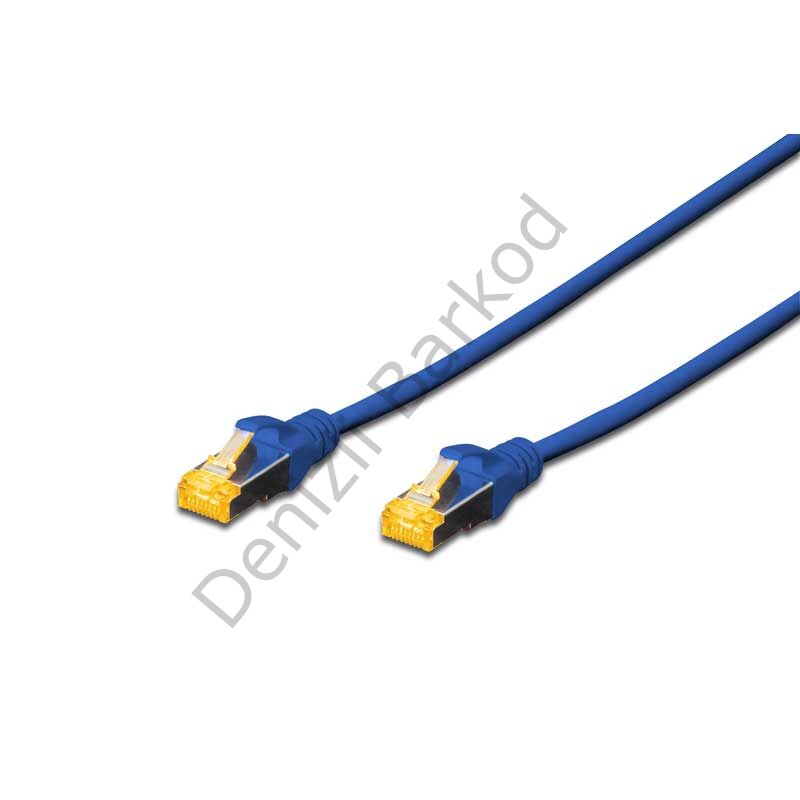 DIGITUS DK-1644-A-0025/B 25CM S/FTP CAT6A PATCH KABLO MAVİ Halogenfree, Cu, AWG 26/7