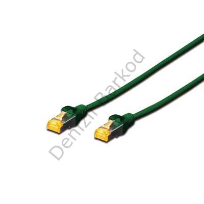 DIGITUS DK-1644-A-0025/G 25CM S/FTP CAT6A PATCH KABLO YEŞİL Halogenfree, Cu, AWG 26/7