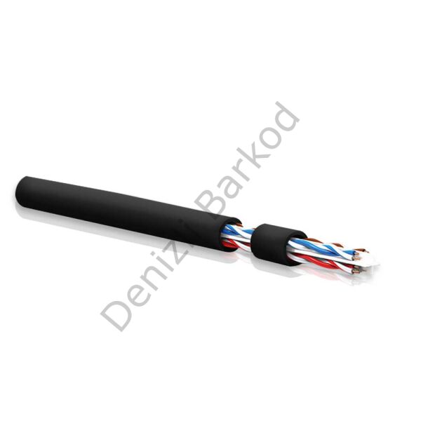 QPORT Q-CAT02 500MT UTP CAT6 OUTDOOR NETWORK KABLO SIYAH 23AWG 0.58MM